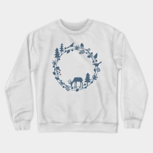 Winter Woodland Papercut Circle Crewneck Sweatshirt